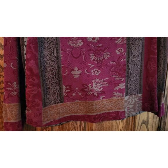 Ani Women's Floral Embroidered Blouse - Red and Gray - Picture 7 of 8